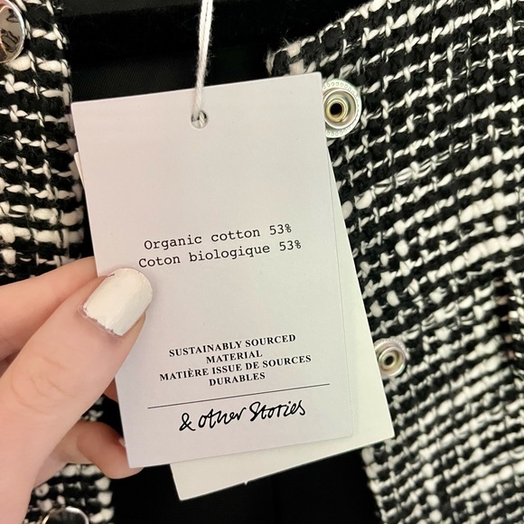 NWT & OTHER STORIES Tailored Tweed Jacket - Picture 4 of 10